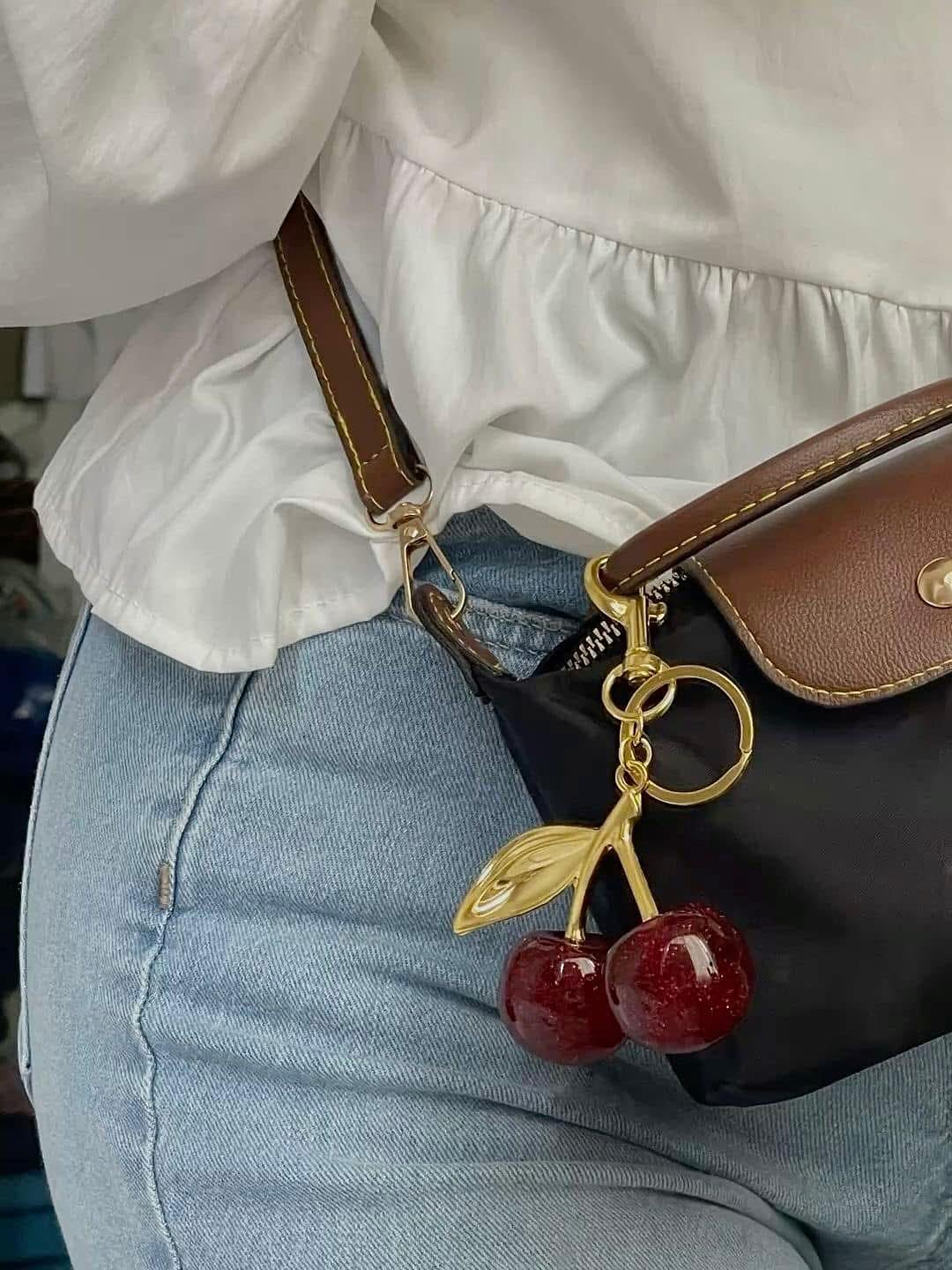 ✨🍒Glitter Cherry Bag Charm/Keychain🍒✨