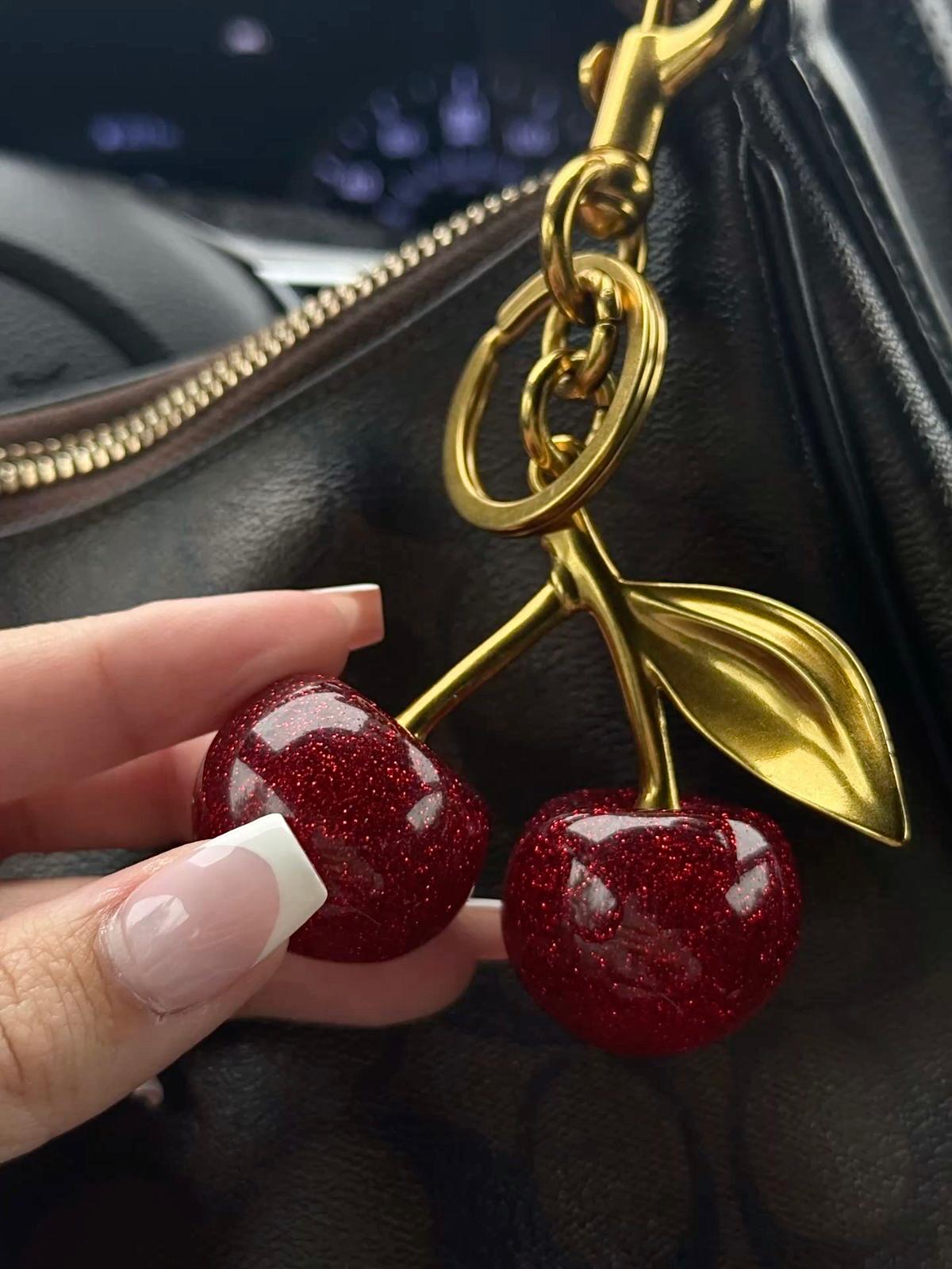 ✨🍒Glitter Cherry Bag Charm/Keychain🍒✨
