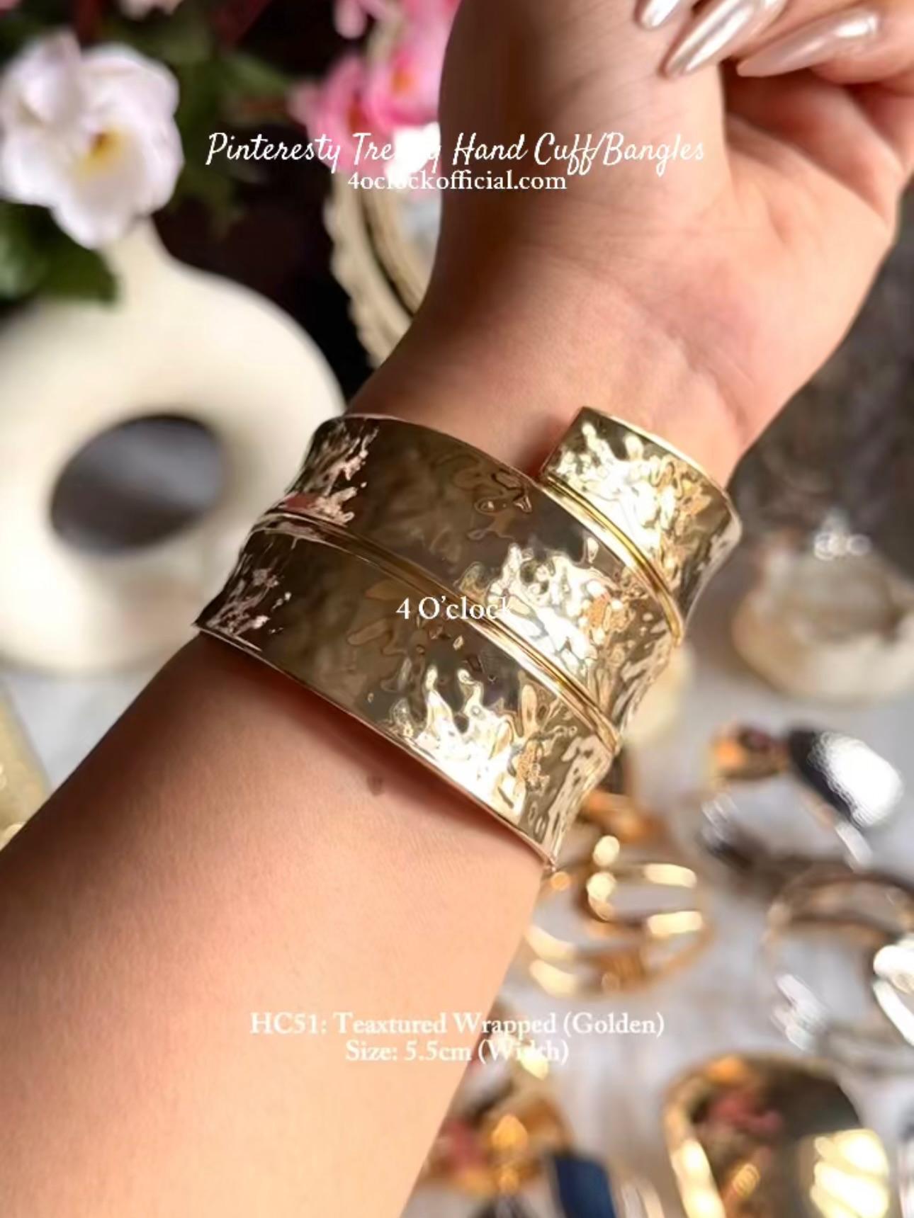 ✨HC51: Handcuff for Stack: Textured Wrapped (Gold)✨