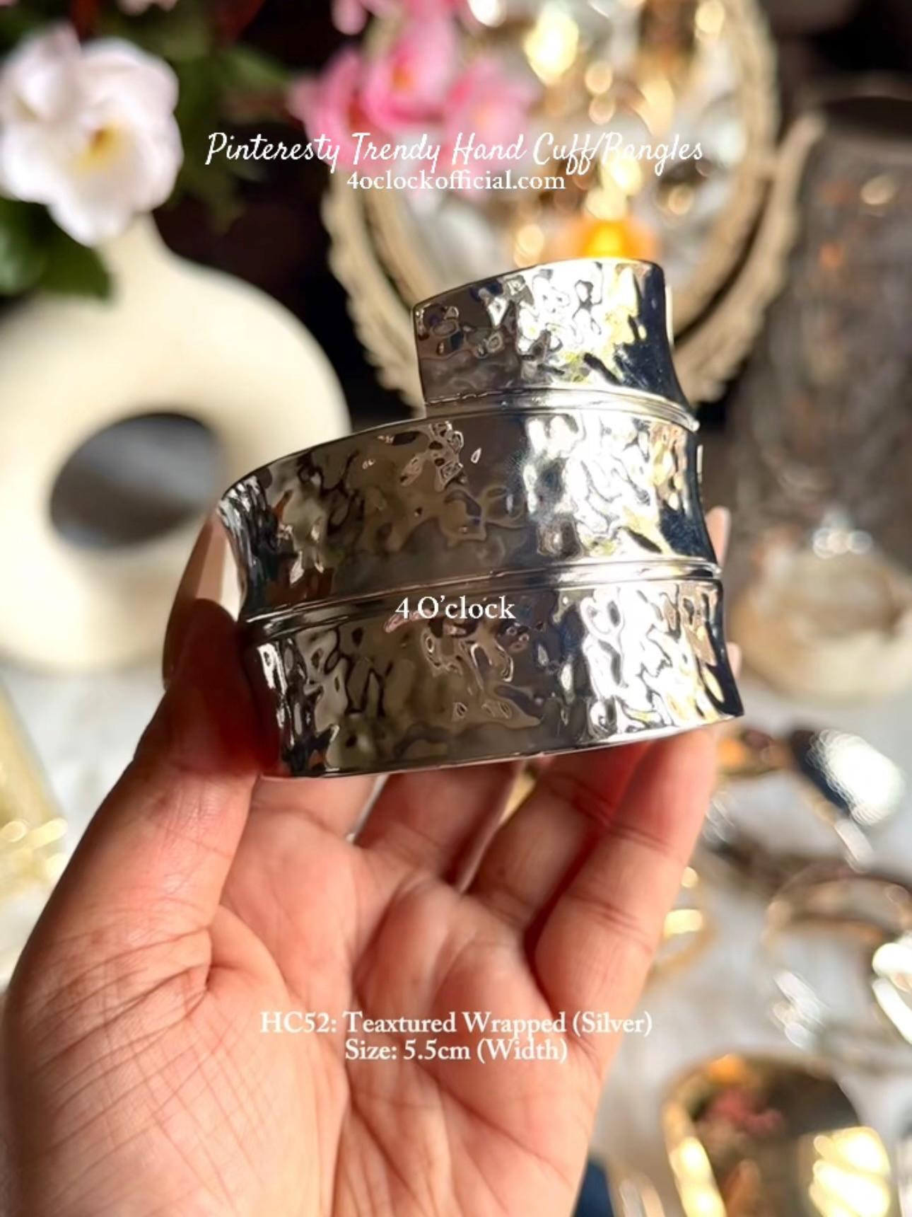 ✨HC52: Handcuff for Stack: Textured Wrapped (Silver)✨