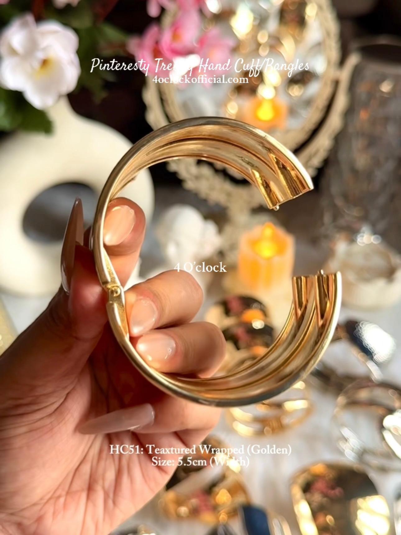 ✨HC51: Handcuff for Stack: Textured Wrapped (Gold)✨