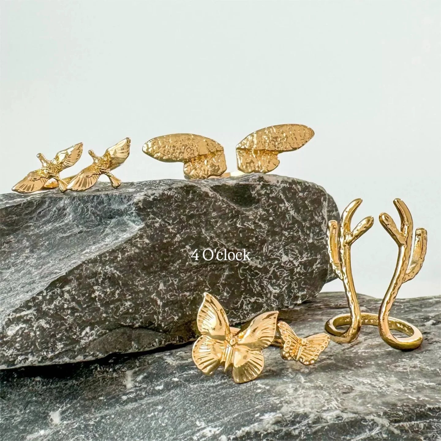 ✨RS95: Maximalistic Finger Ring Sets (Golden) - 6pcs (Full set adjustable)