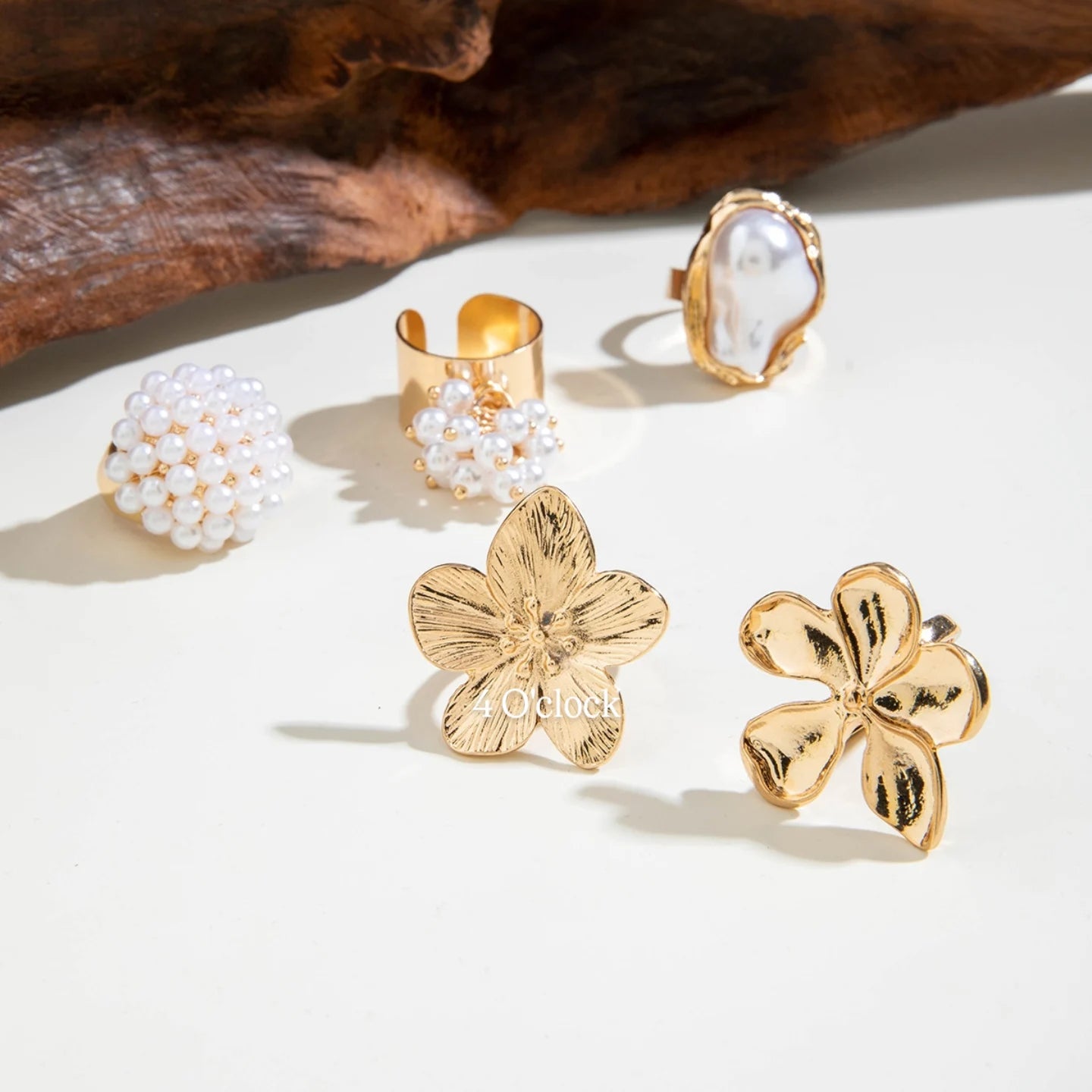 ✨RS51: Maximalistic Finger Ring Sets (Golden) - 5pcs (full set adjustable)