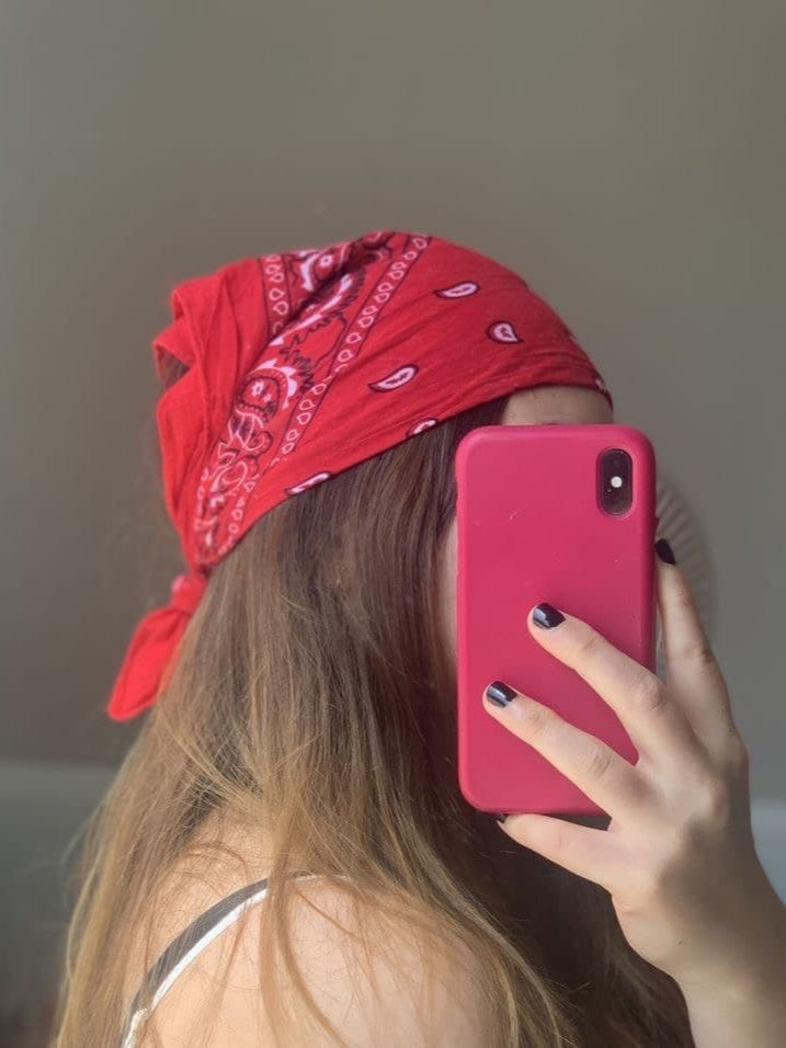 ✨90’s Bandana: Blood Red💗