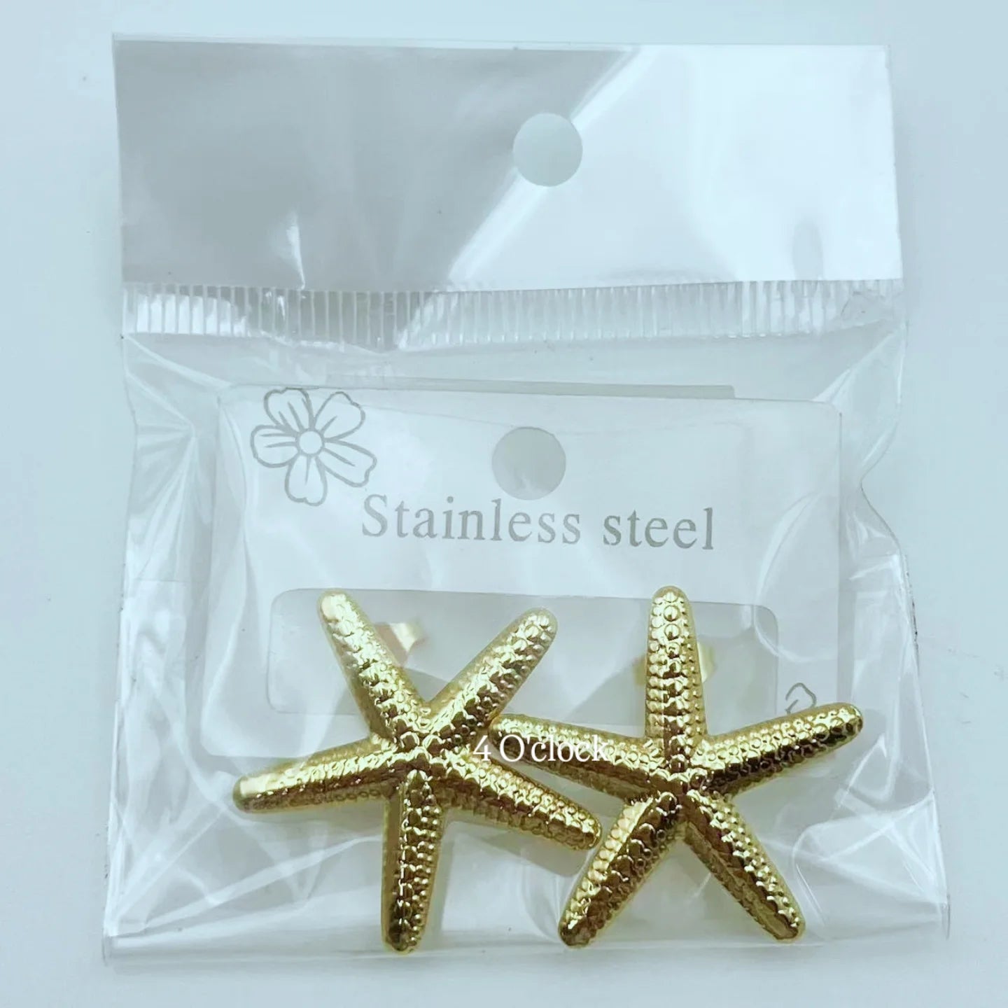 GE05: Stainless Steel Earrings: Starfish