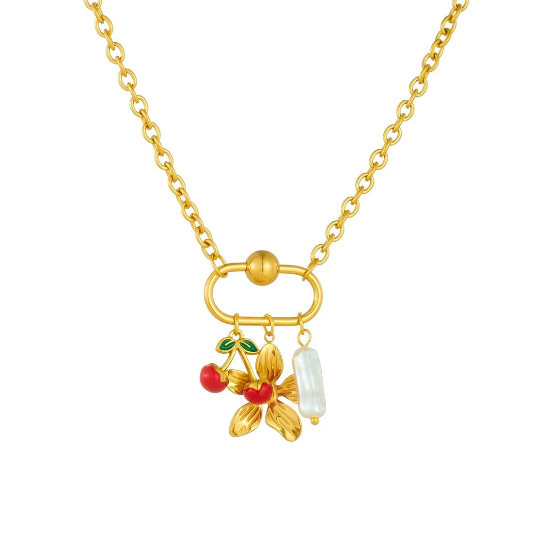 CN45: 18K Gold Plated Premium Stainless Steel Charm Necklace