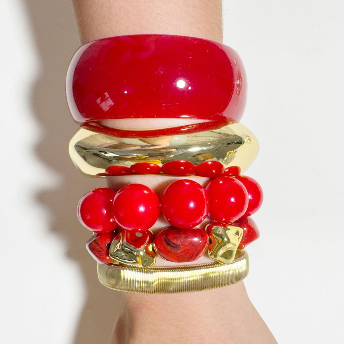 HC195: Trendy Resin Bangle Set (4 pcs)