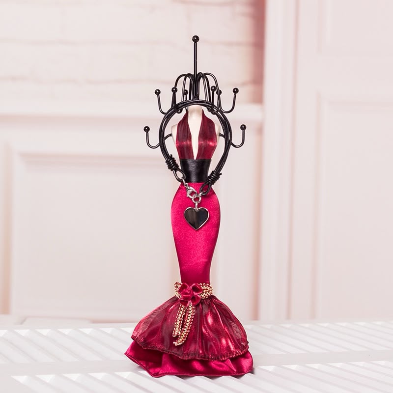 OG65: Jewelry Display Stand: Burgundy