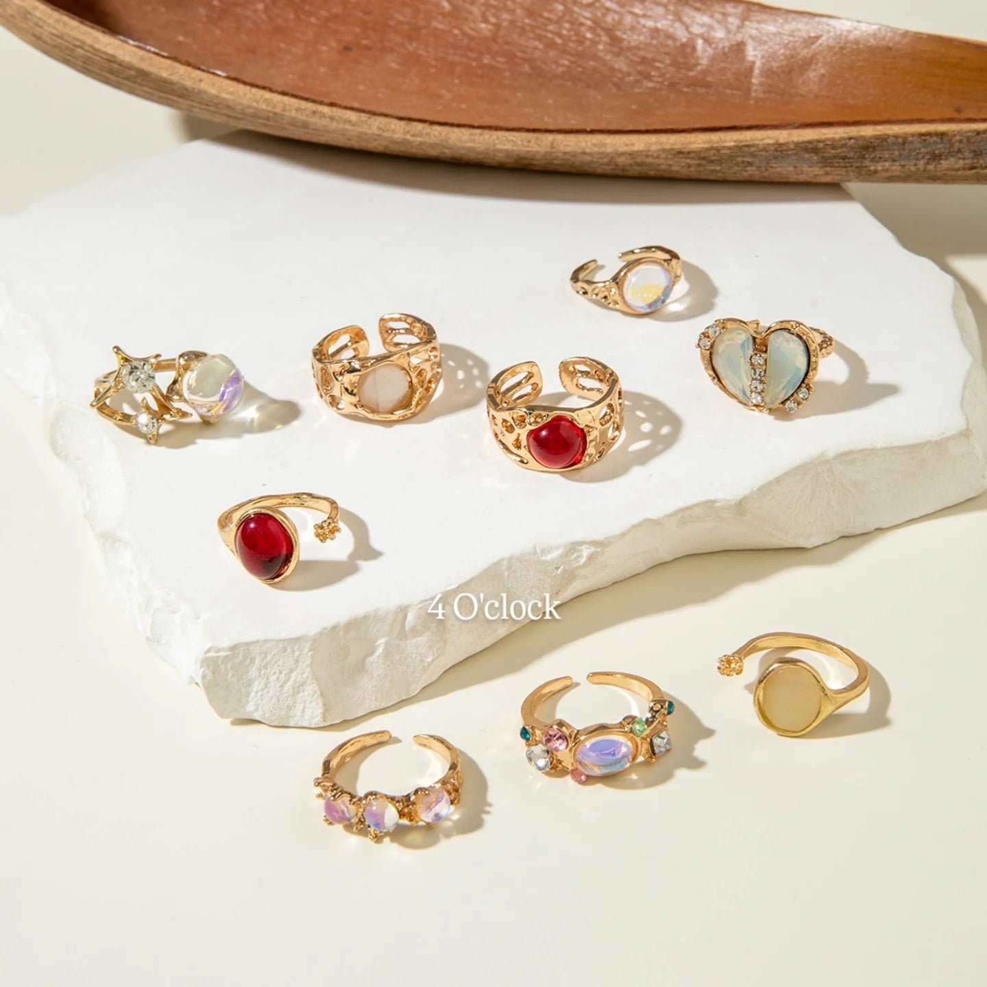 ✨RS89: Maximalistic Finger Ring Sets (Golden) - 9pcs (Full set adjustable)