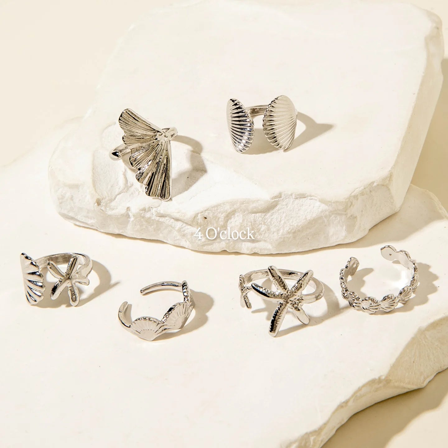 ✨RS73: Maximalistic Finger Ring Sets (Silver) - 6pcs (Full set adjustable)