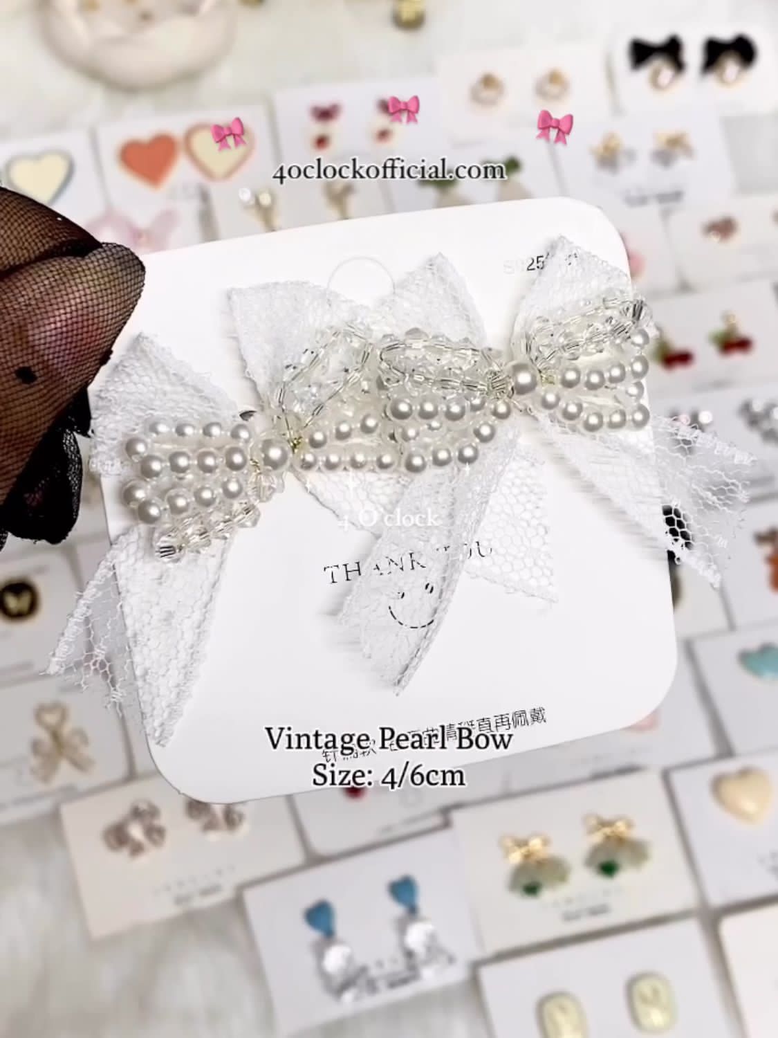 🫰🏻Korean Earrings: Vintage Pearl Bow🫧