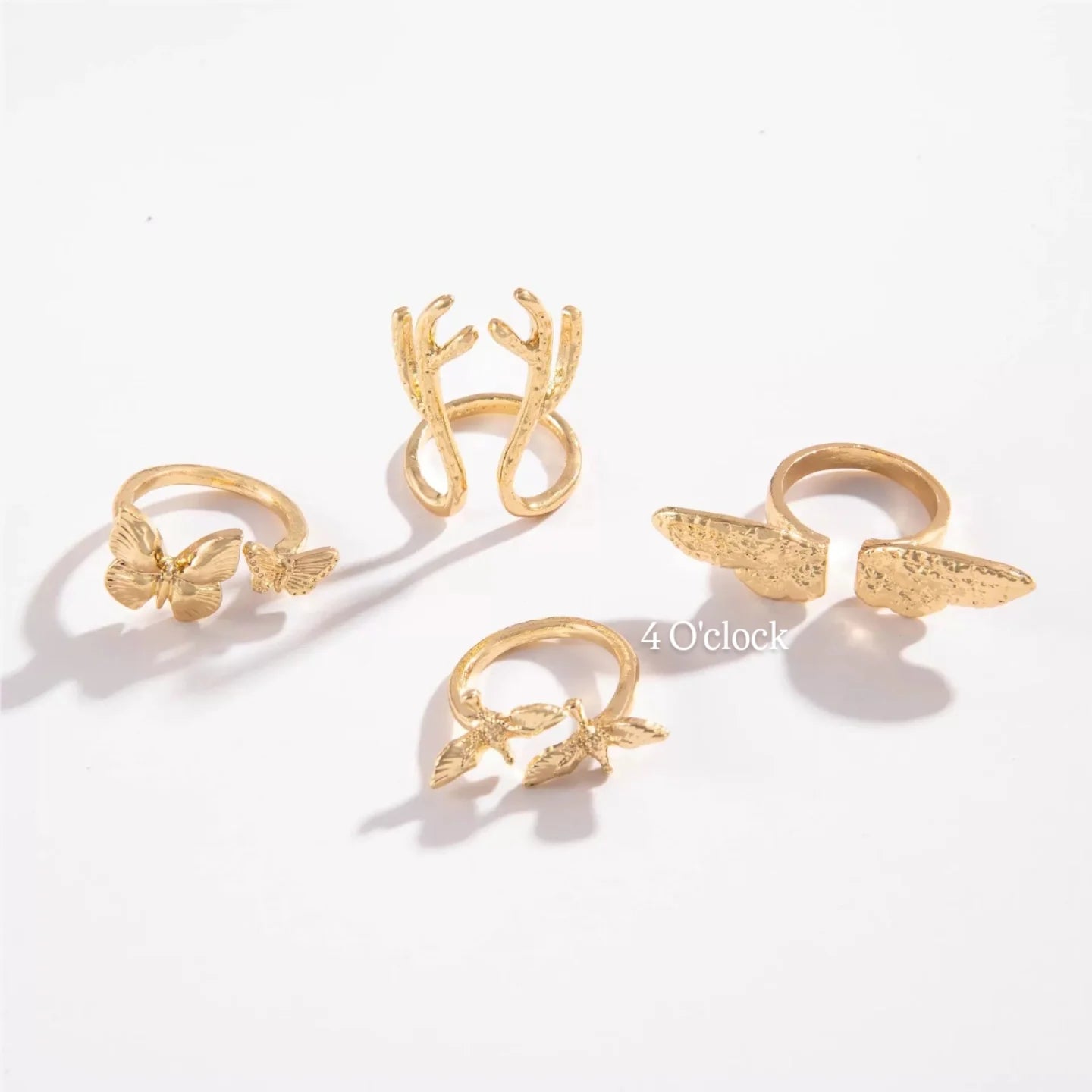 ✨RS95: Maximalistic Finger Ring Sets (Golden) - 6pcs (Full set adjustable)