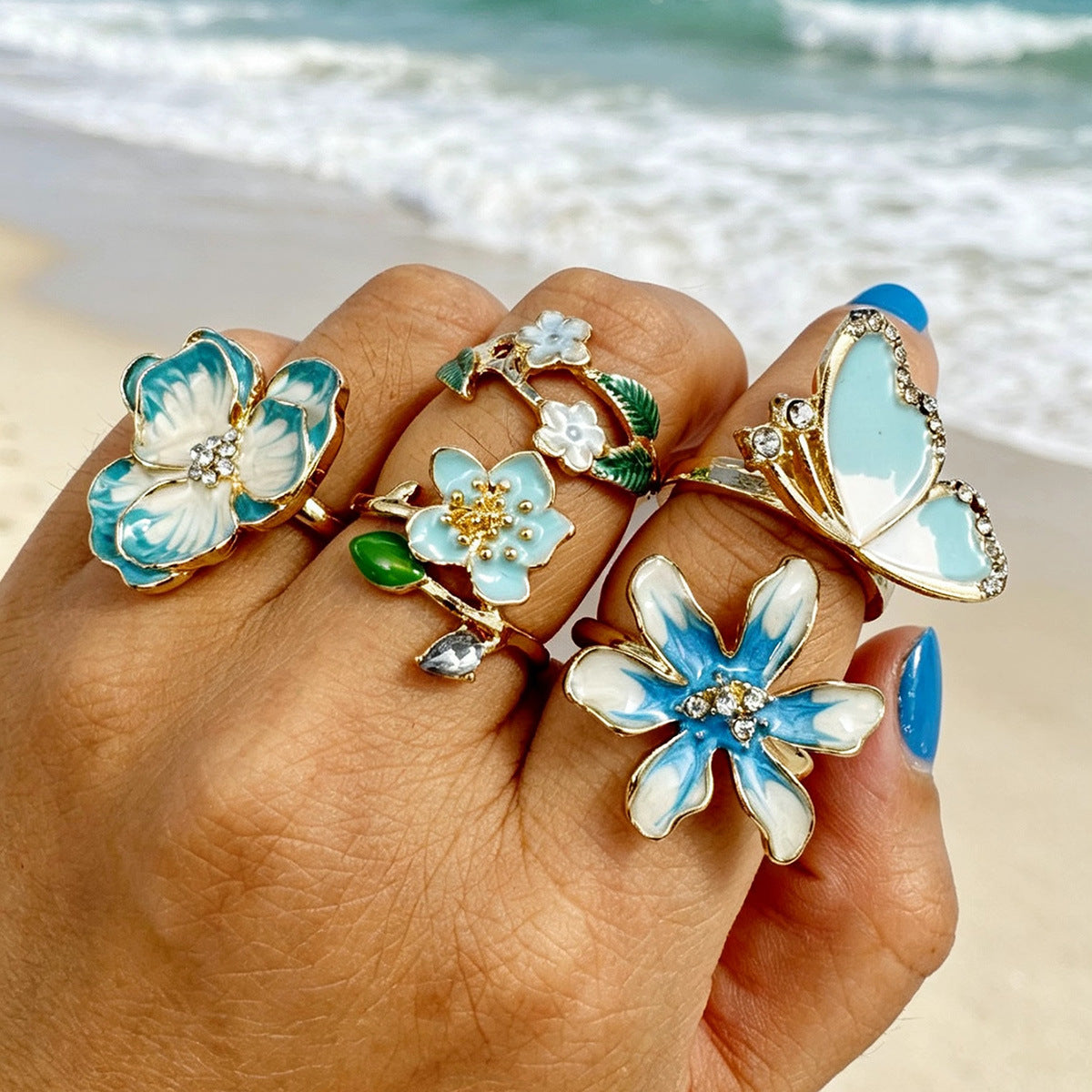 RS134: Maximalistic Finger Ring Sets - 5pcs