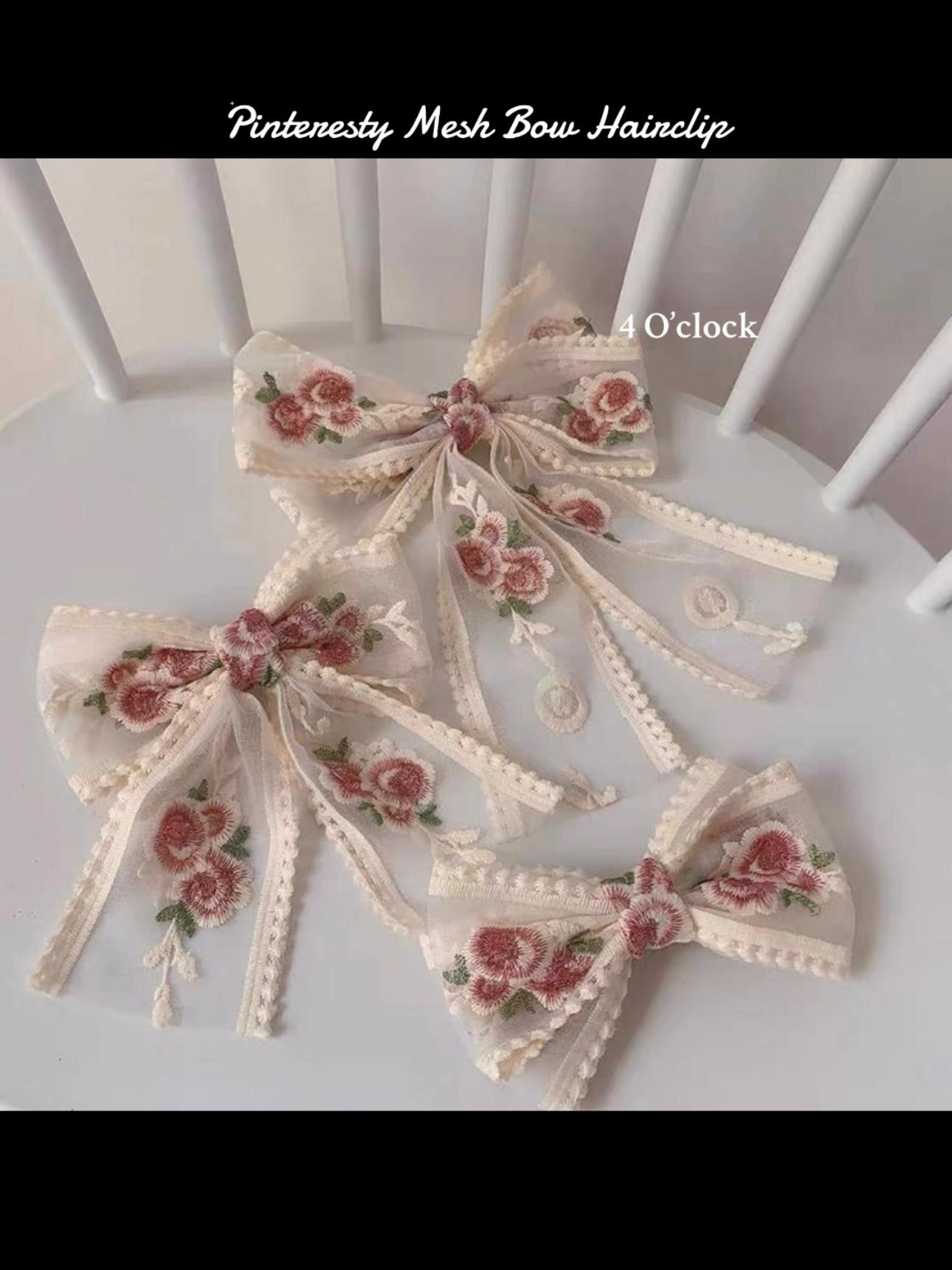 🎀Pinteresty Mesh Bow Hairclips✨