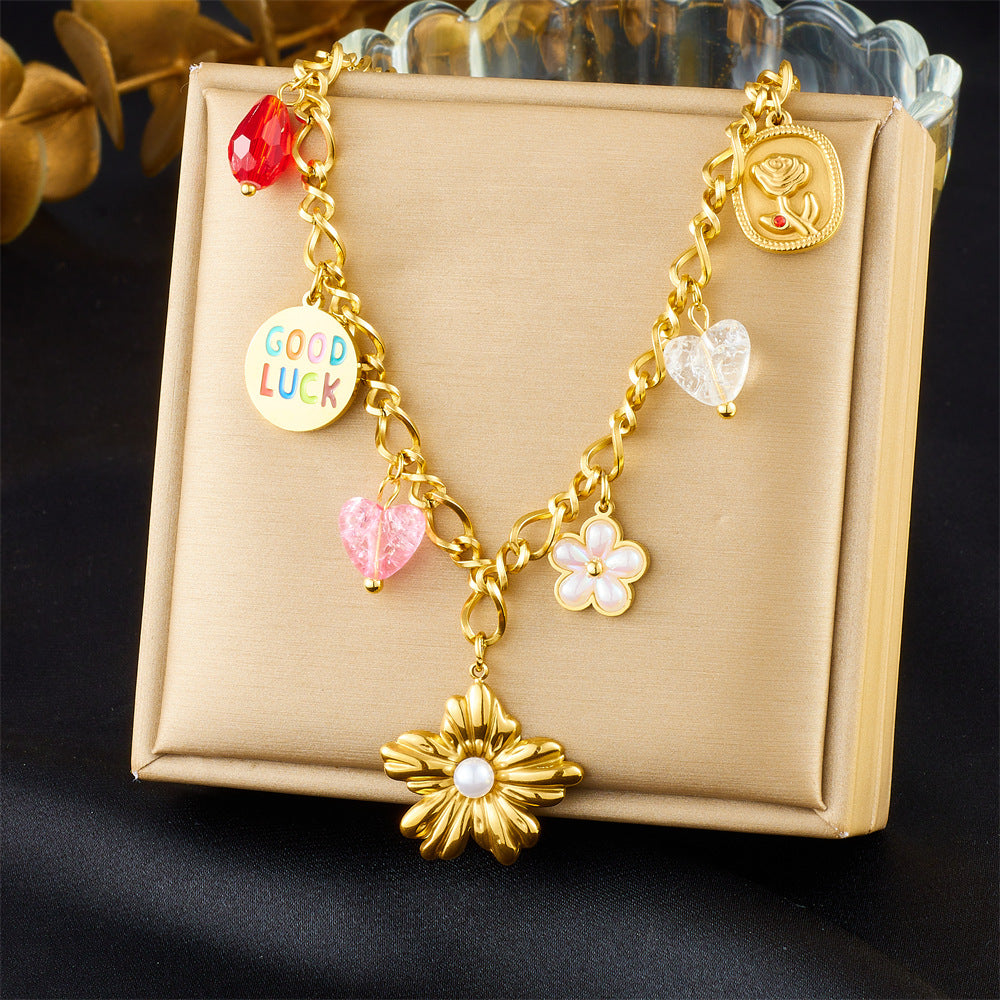 CN07: 18K Gold Plated Premium Stainless Steel Charm Necklace