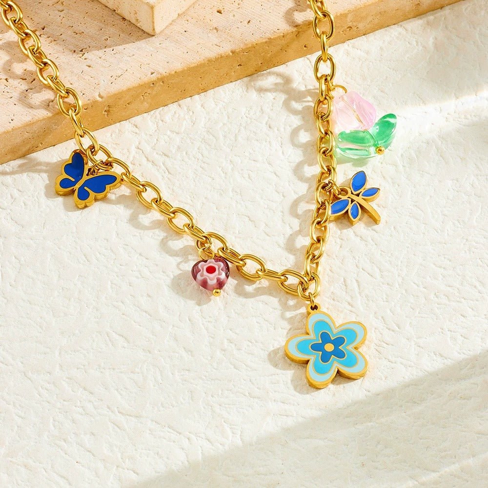 CS23: 18K Gold Plated Premium Stainless Steel Charm Necklace