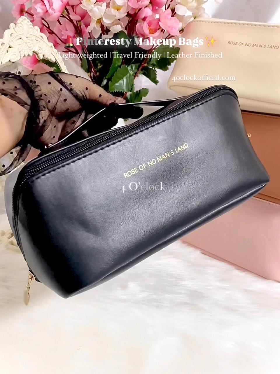 Makeup Bag: Black