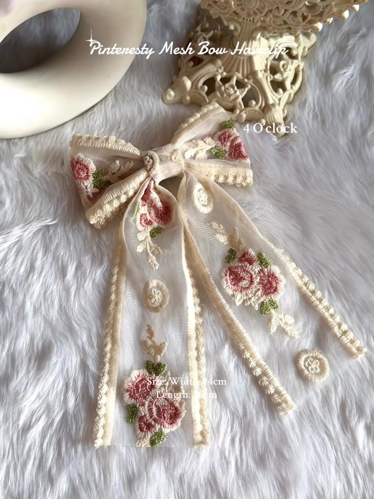 🎀Pinteresty Mesh Bow Hairclips✨