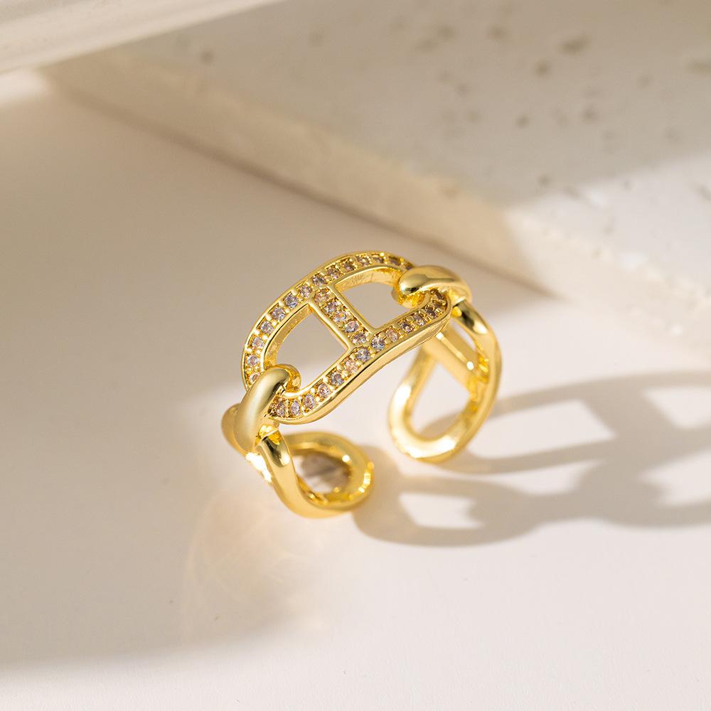 💍95: 18k gold plated Stainless steel Finger rings: Dear Diary✨