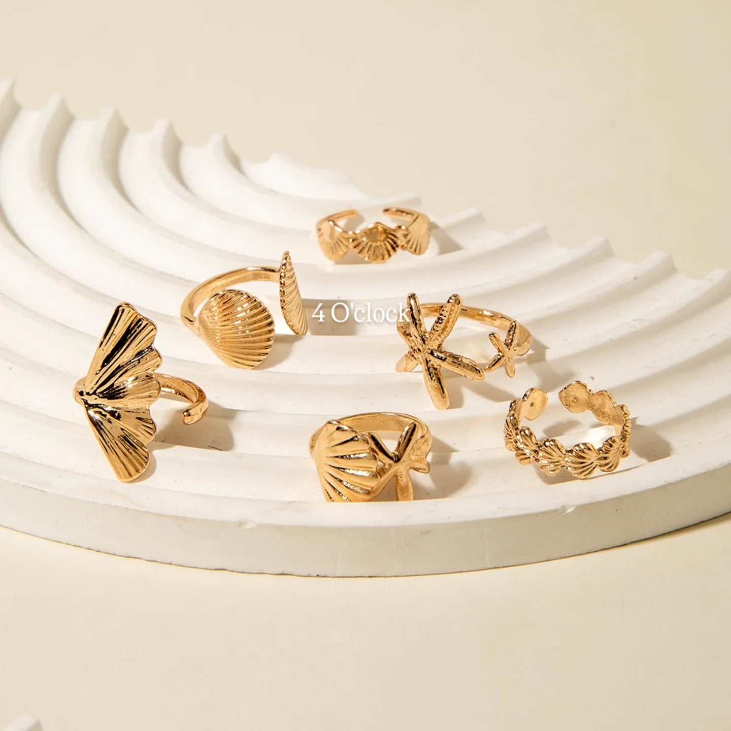 ✨RS72: Maximalistic Finger Ring Sets (Golden) - 6pcs (Full set adjustable)