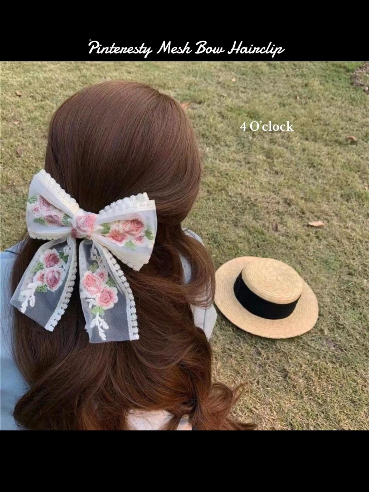 🎀Pinteresty Mesh Bow Hairclips✨