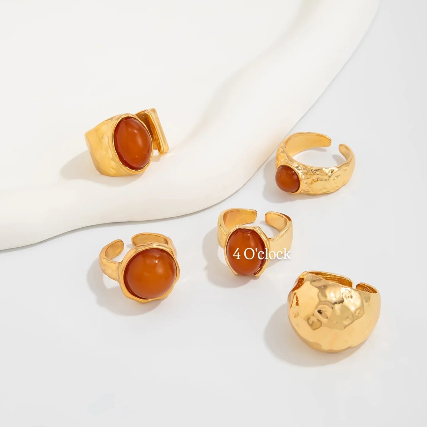 ✨RS98: Maximalistic Finger Ring Sets (Golden) - 5pcs (Full set adjustable)