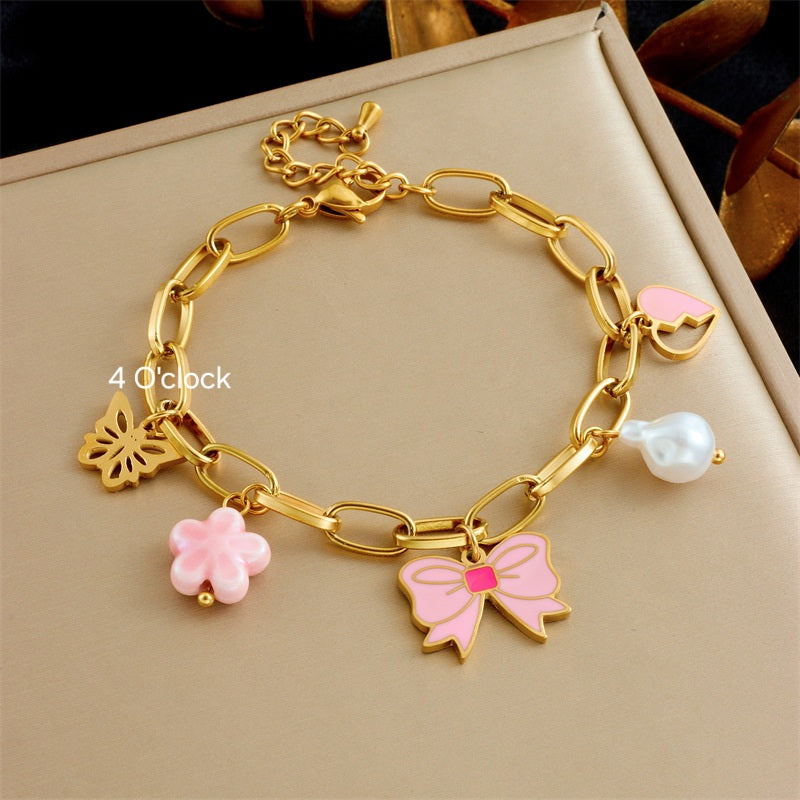 CS05: 18K Gold Plated Premium Stainless Steel Charm Bracelet