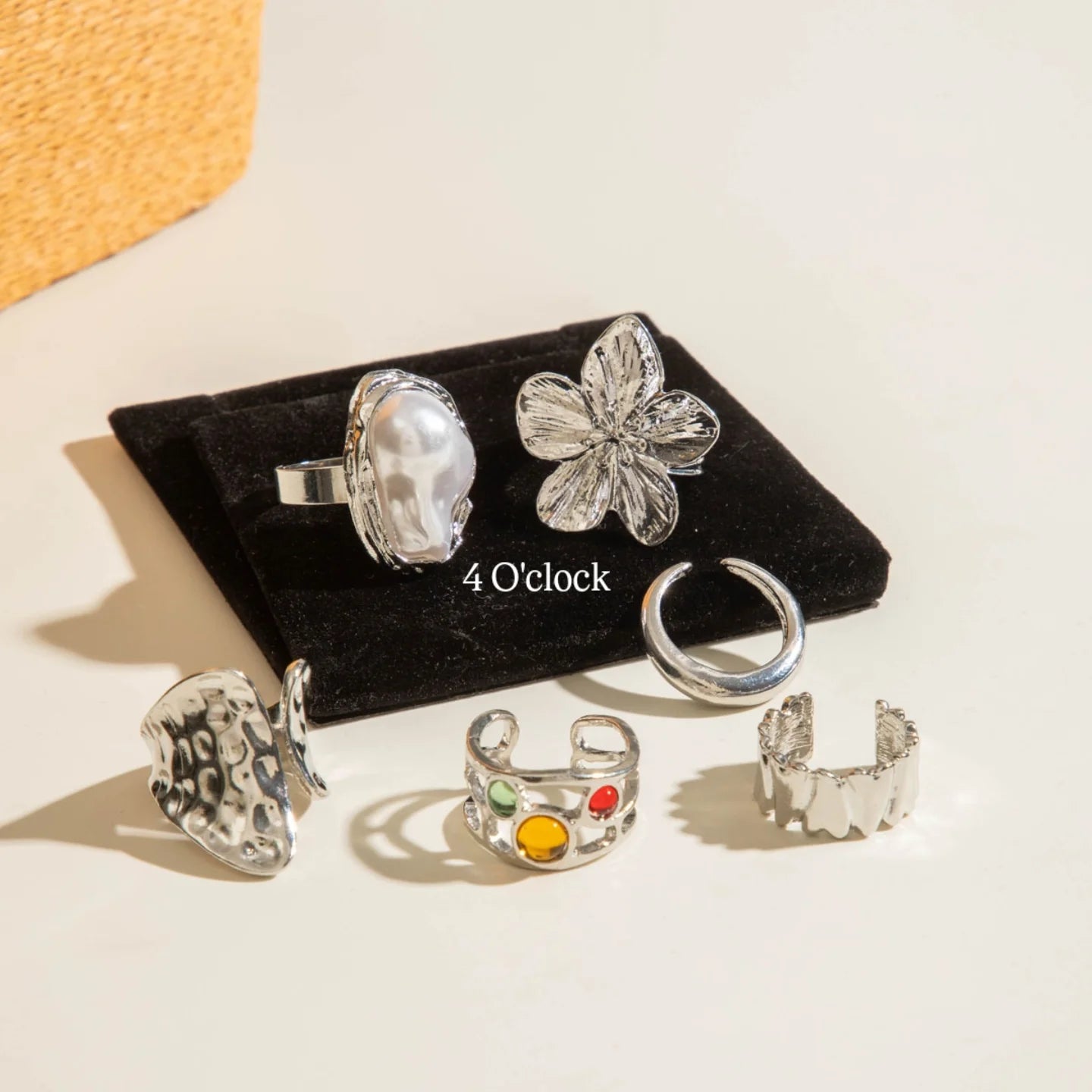 ✨RS21: Maximalistic Finger Ring Sets (Silver) - 6pcs (Full set adjustable)