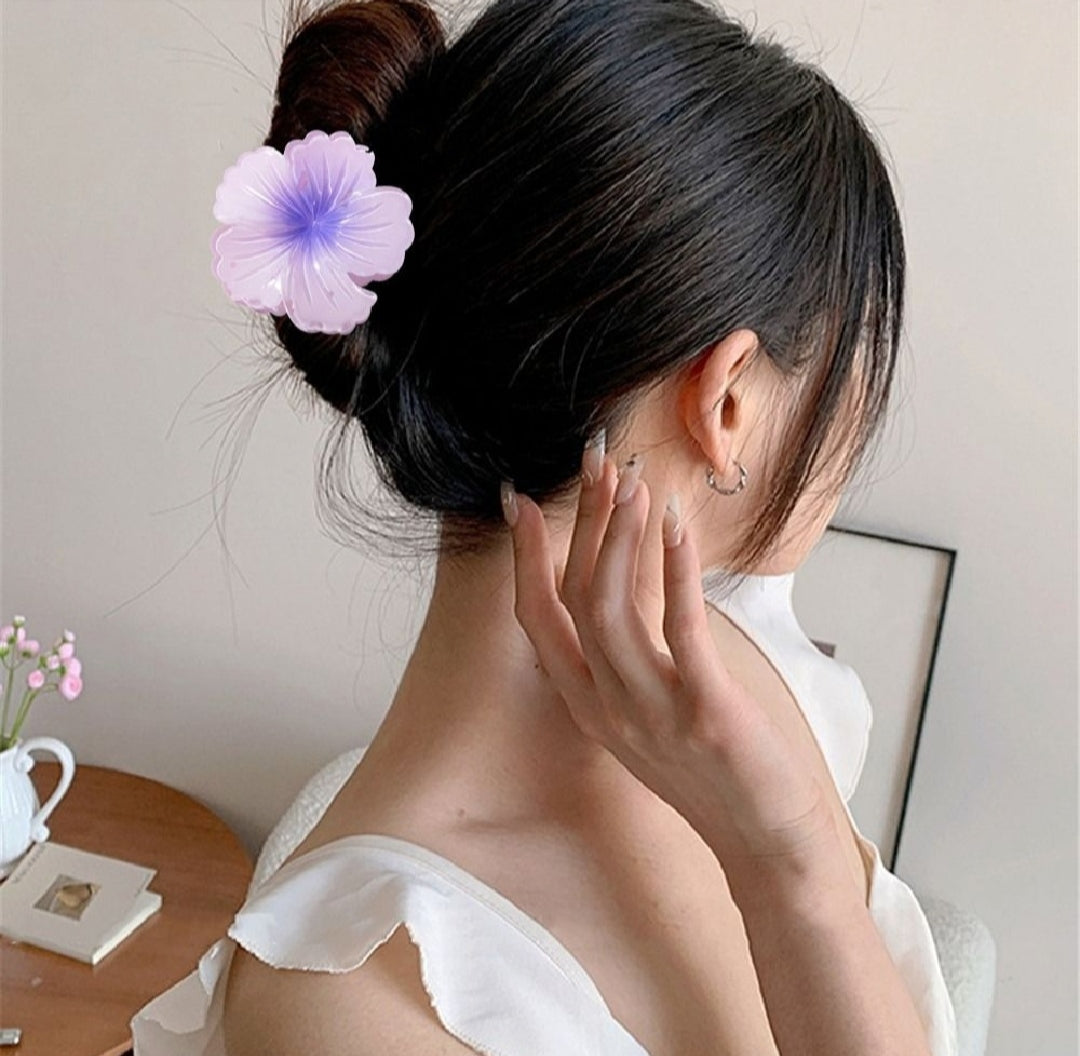 ✨🌺Hibiscus Hairclaws: White+Yellow🌺✨