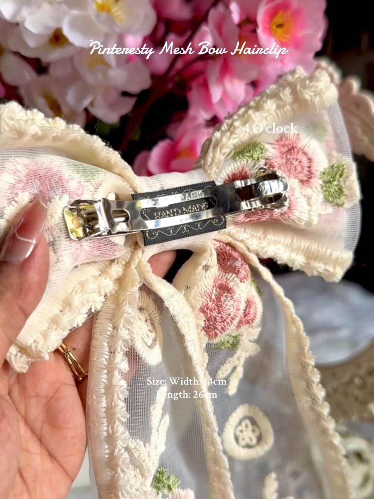 🎀Pinteresty Mesh Bow Hairclips✨