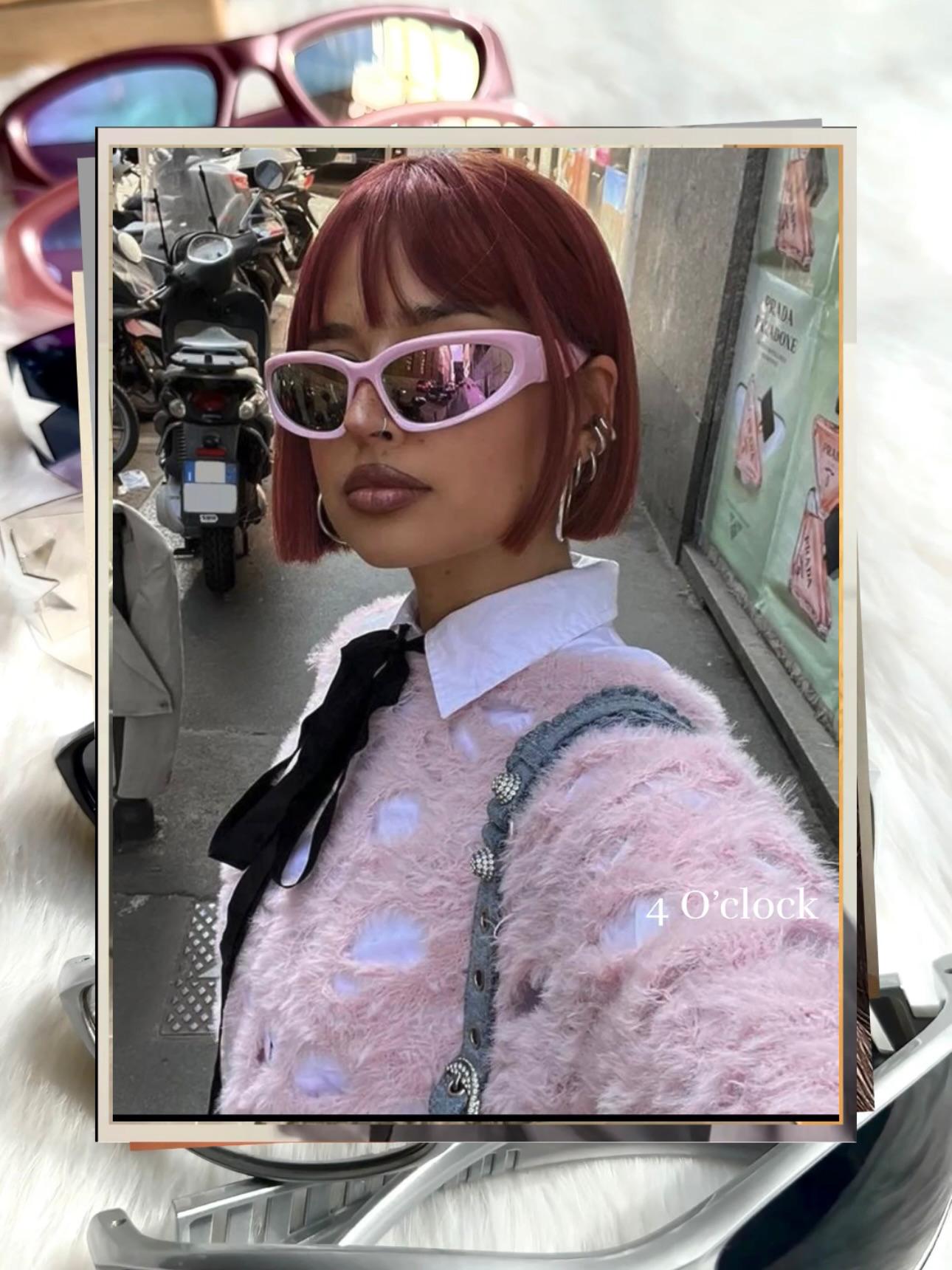 S10: Pinteresty Y2k Sports Sunglasses - Pink Glazed (with box)