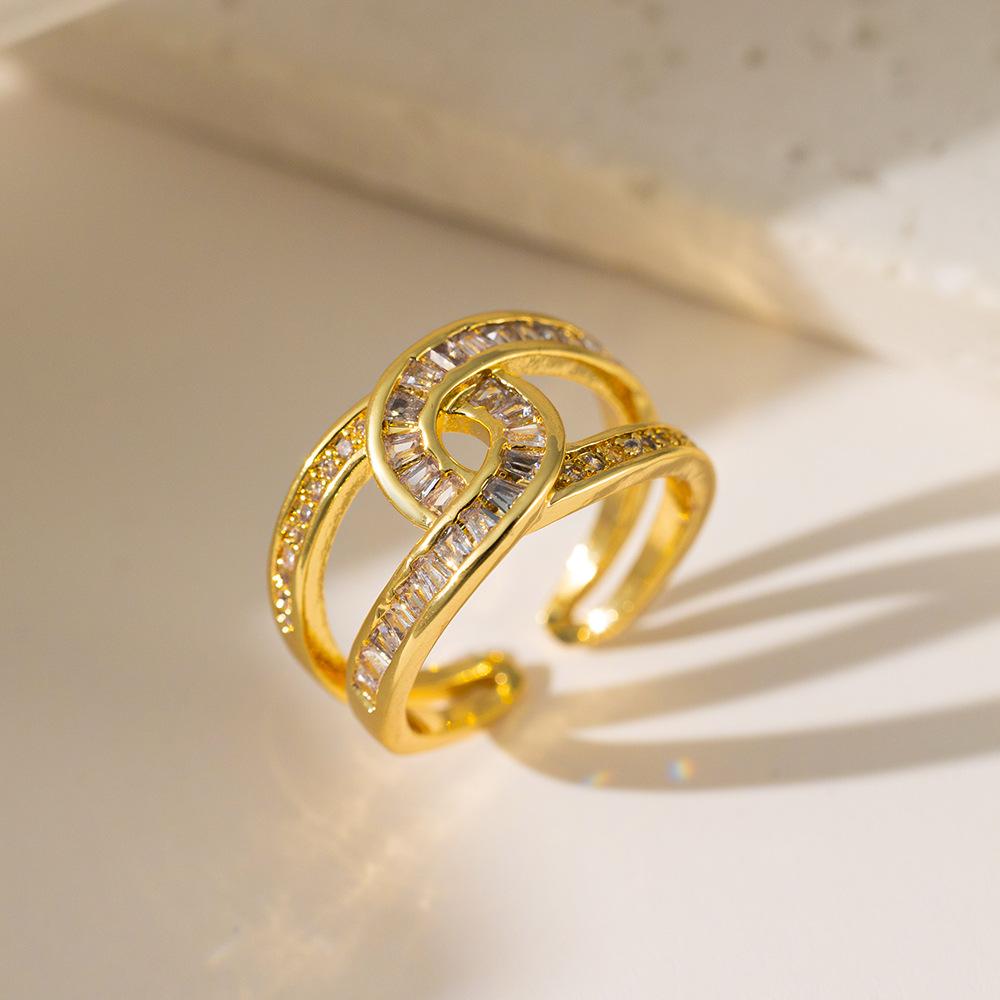 💍103: 18k gold plated Stainless steel Finger rings: Perfect Match✨