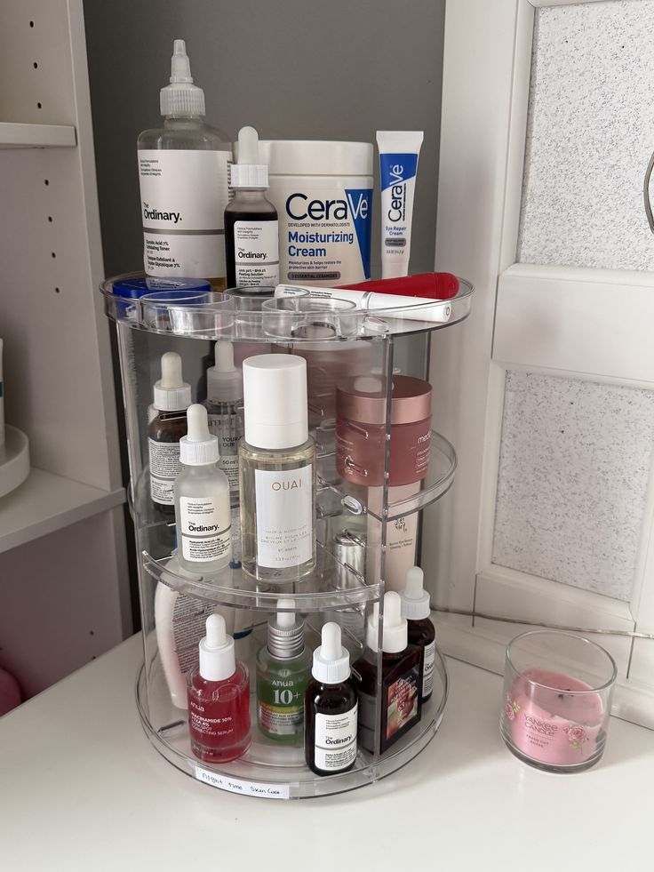 360° Rotating Makeup Organizer