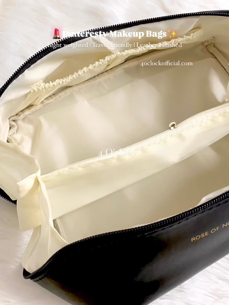 Makeup Bag: Black
