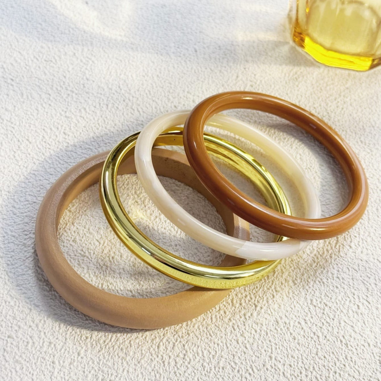 HC181: Trendy Resin Bangle Set (4pcs)