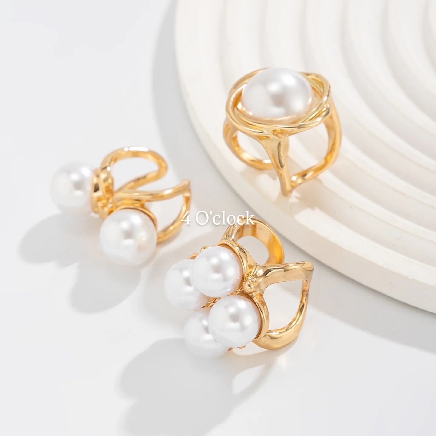 ✨RS85: Maximalistic Finger Ring Sets (Golden) - 3pcs (Adjustable-Non adjustable mixed sizes)