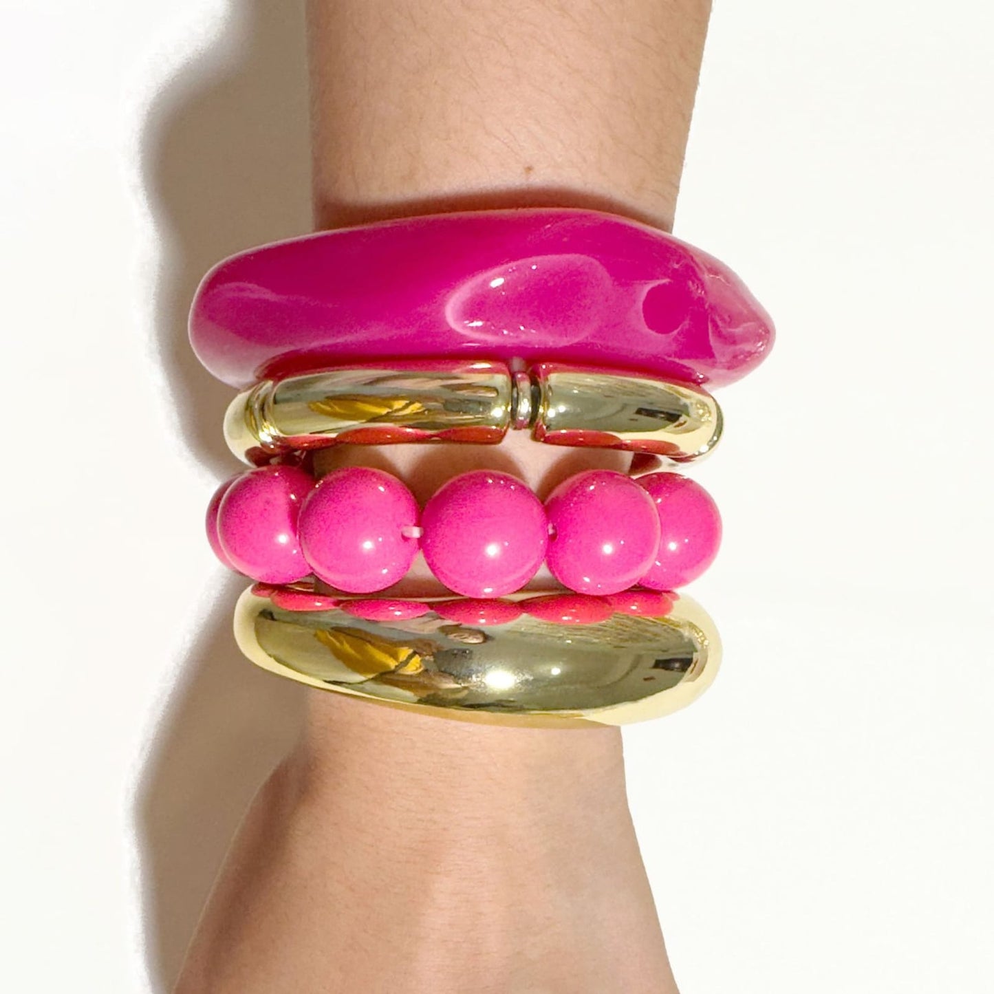 HC194: Trendy Resin Bangle Set (4 pcs)