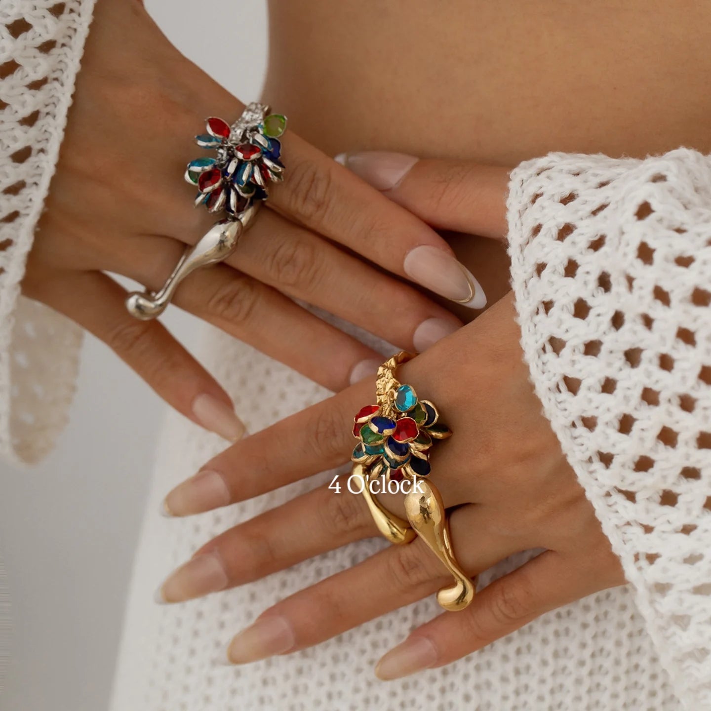 ✨RS115: Maximalistic Finger Ring Sets (Golden) - 3pcs (Adjustable-Non adjustable mixed sizes)