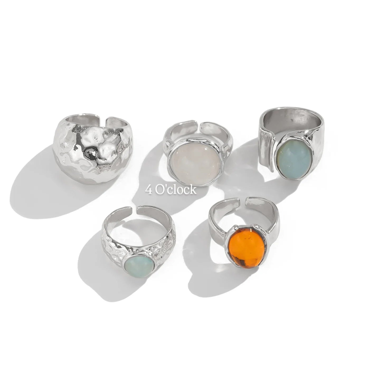 ✨RS76: Maximalistic Finger Ring Sets (Silver) - 5pcs (Full set adjustable)
