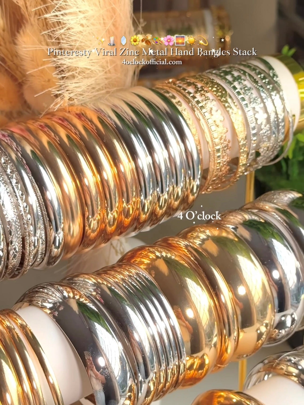 HC56: Bangles Sets for Stack: 4 Bangles Sets (Silver)