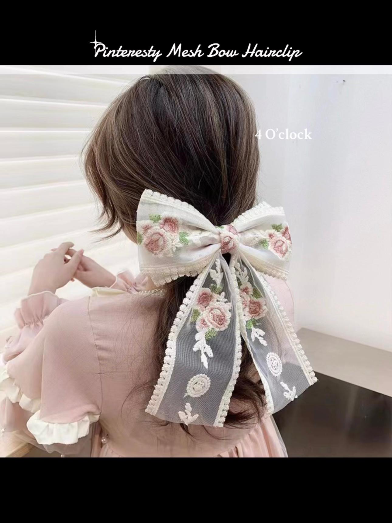 🎀Pinteresty Mesh Bow Hairclips✨