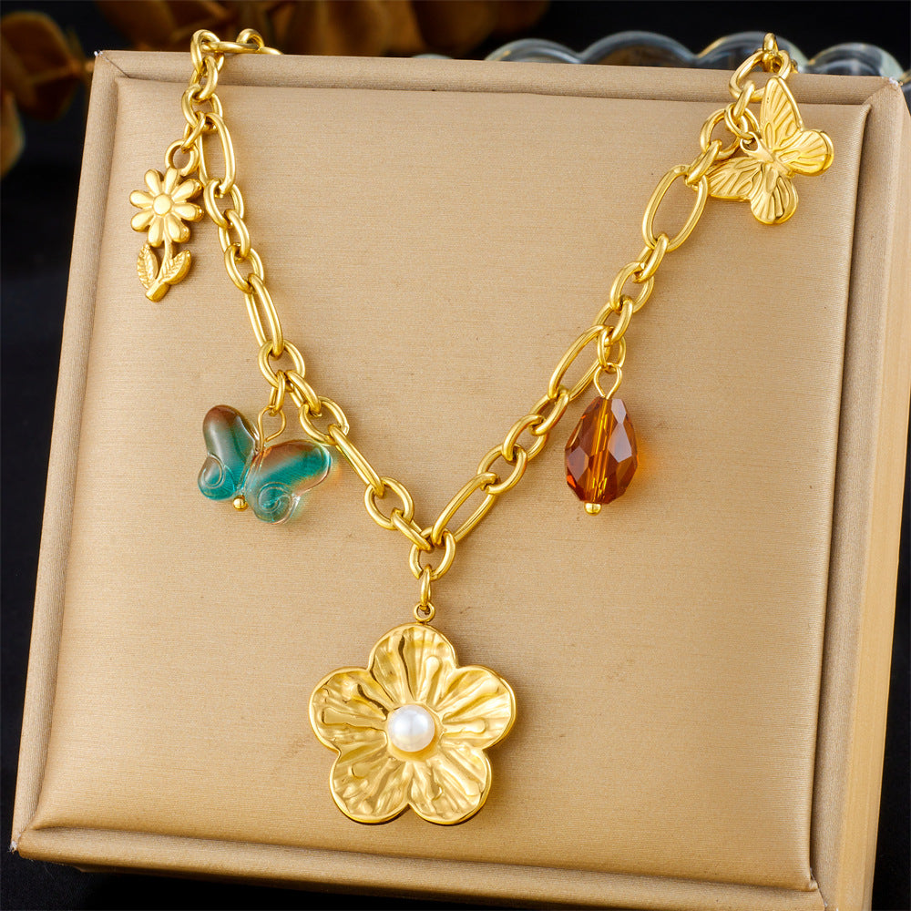 CN09: 18K Gold Plated Premium Stainless Steel Charm Necklace