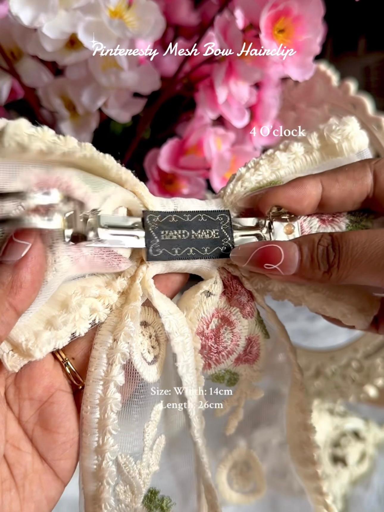 🎀Pinteresty Mesh Bow Hairclips✨