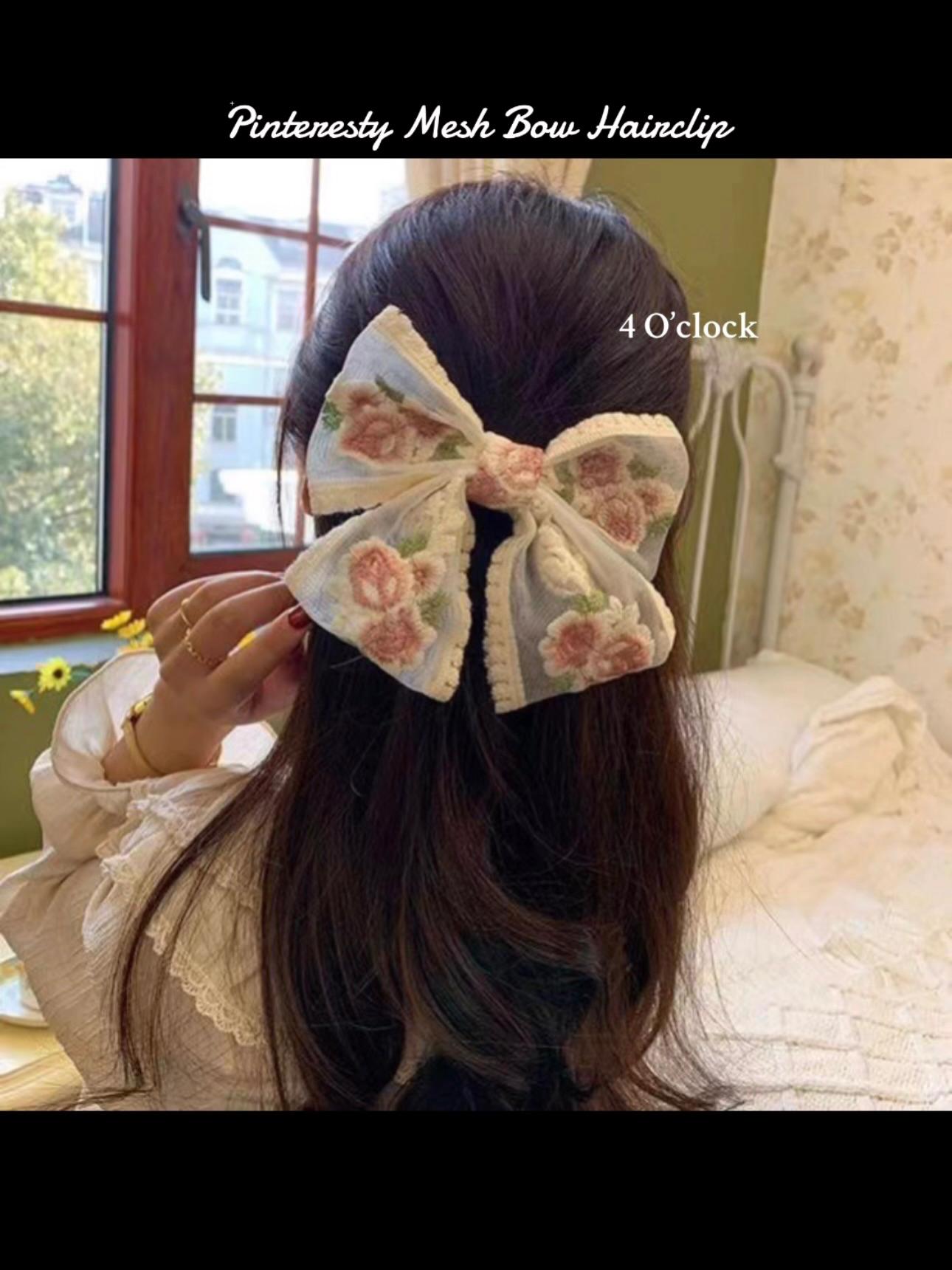 🎀Pinteresty Mesh Bow Hairclips✨