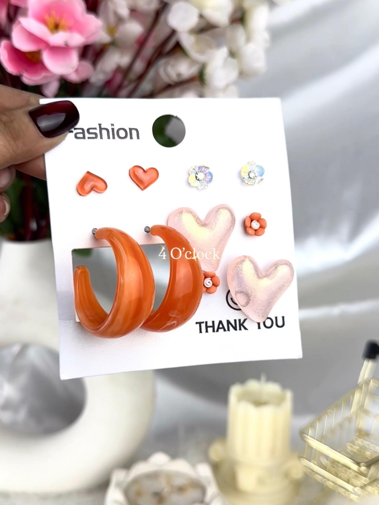 Multi colored earrings set: 18