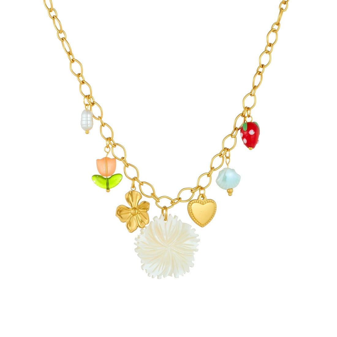 CN43: 18K Gold Plated Premium Stainless Steel Charm Necklace