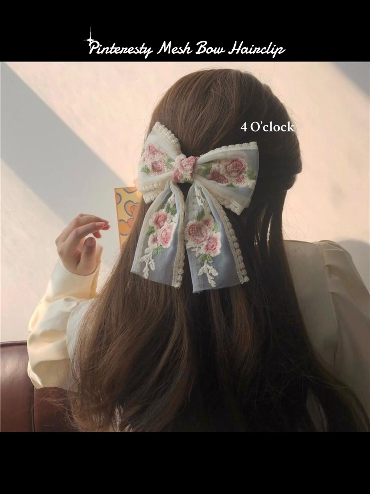 🎀Pinteresty Mesh Bow Hairclips✨