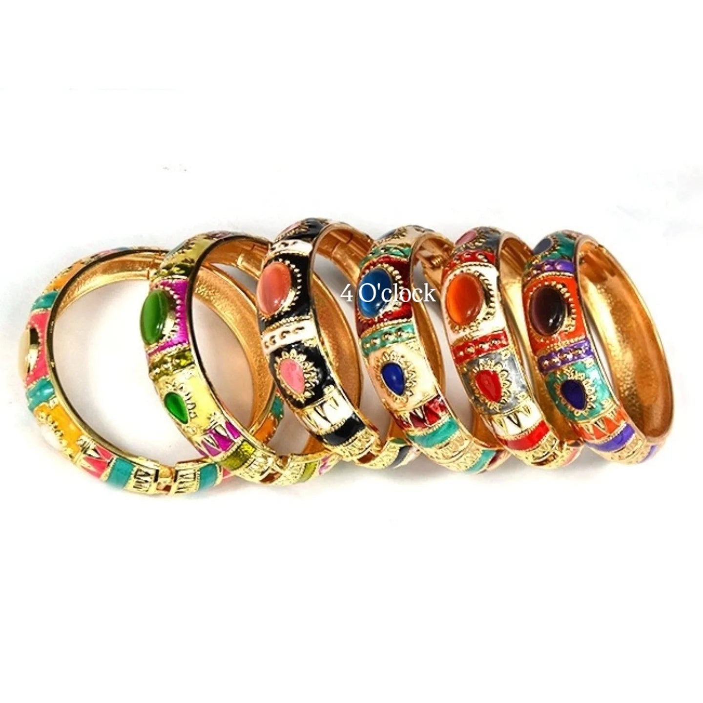 VC208: Vintage Victorian Enamel Bangles : Royal Crimson