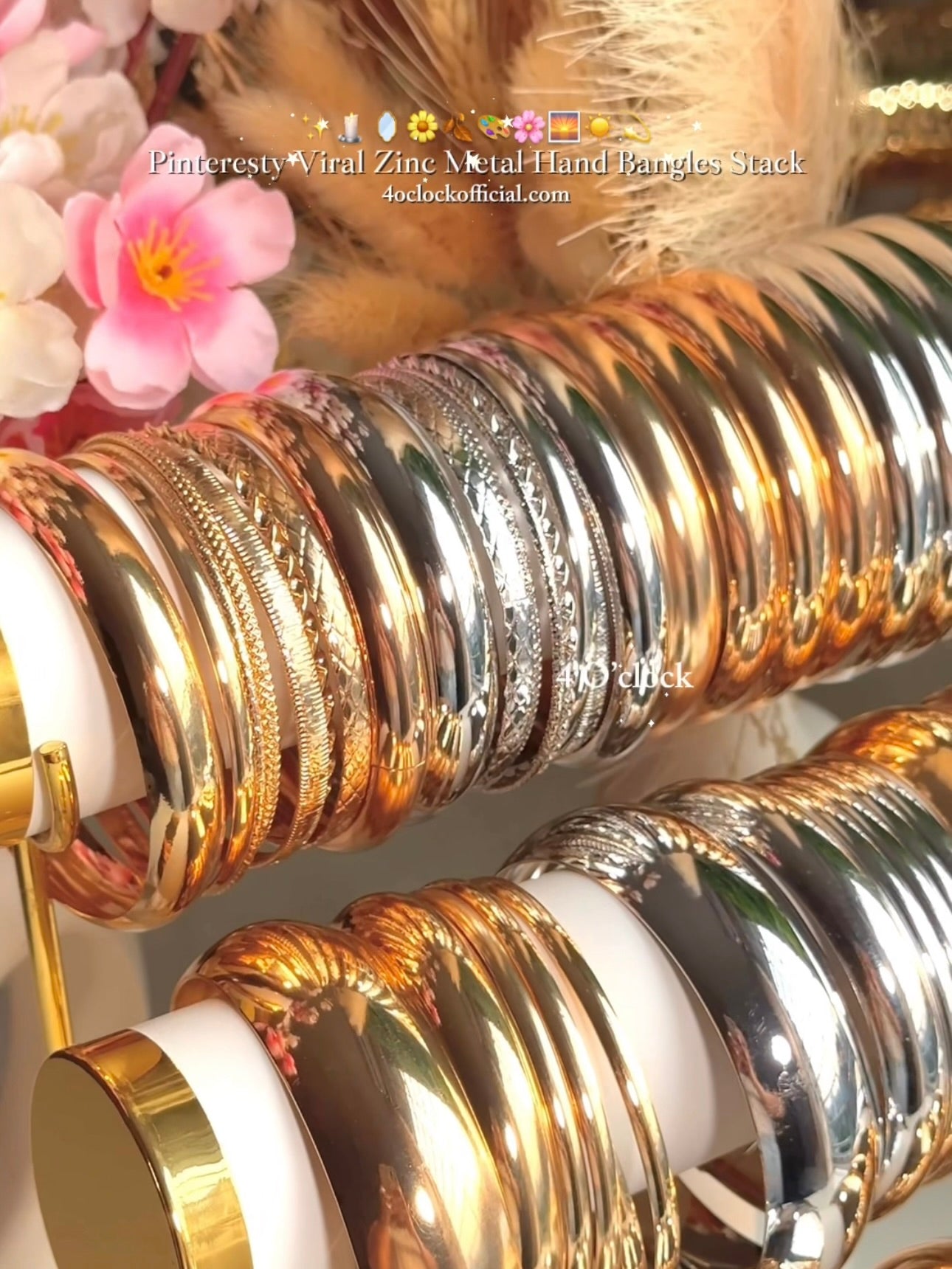 BOHO4: Boho Bangles: 8 pieces set (Golden)