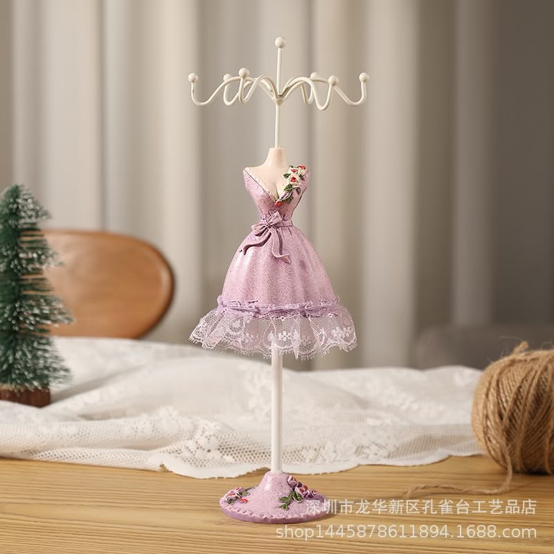OG61: Jewelry Display Stand: Purple Bow